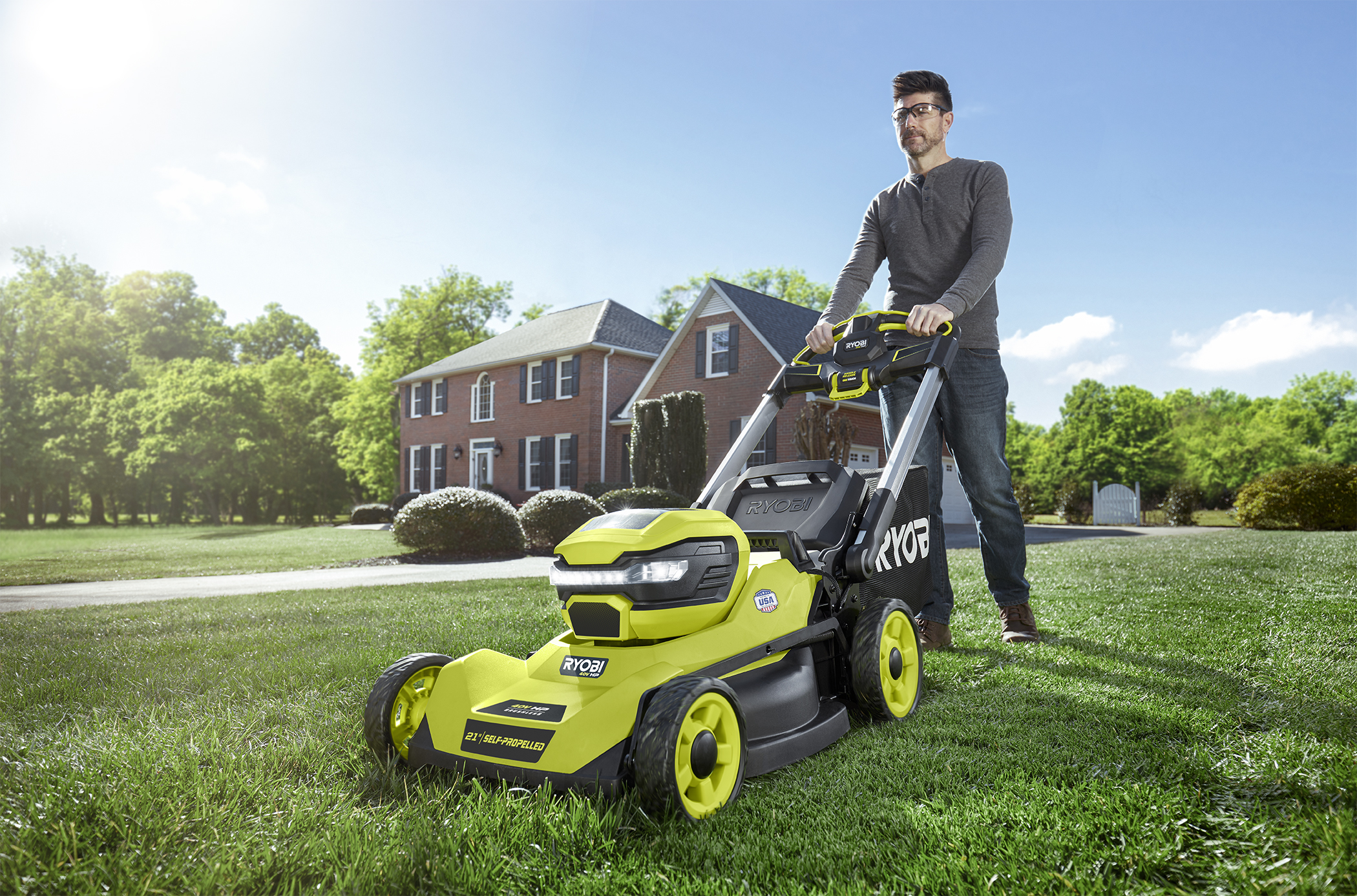 Ryobi The Home Depot Riding Lawn Mowers Ryobi 100ah Mower Ryobi